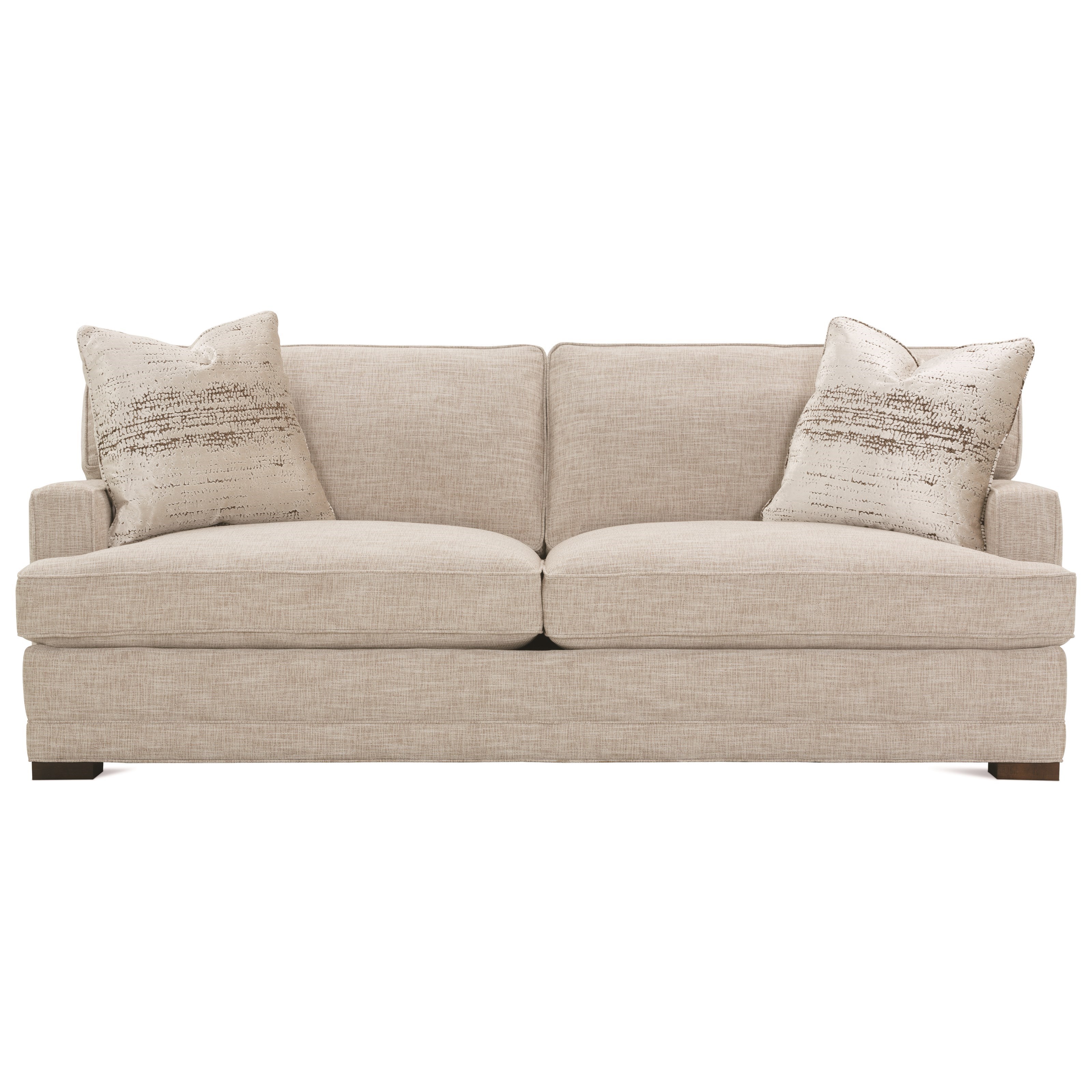 Rowe Grayson Contemporary 2Cushion Sofa with Track Arms Reeds